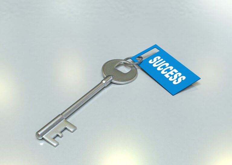 key with success written on tag